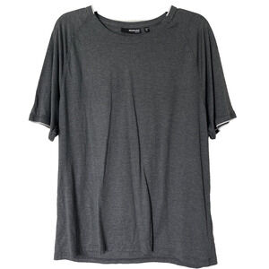 Murano Slim Fit Men’s Tee, Gray with White Trim, 100% Cotton, Men's Size XL